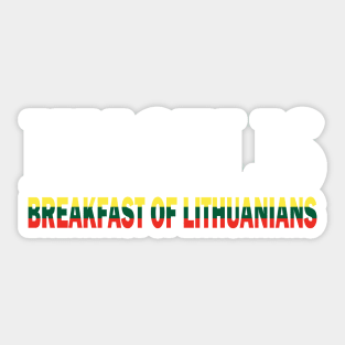 Kugelis Lithuanian Funny Food Lover Dish Lietuva Flag Sticker